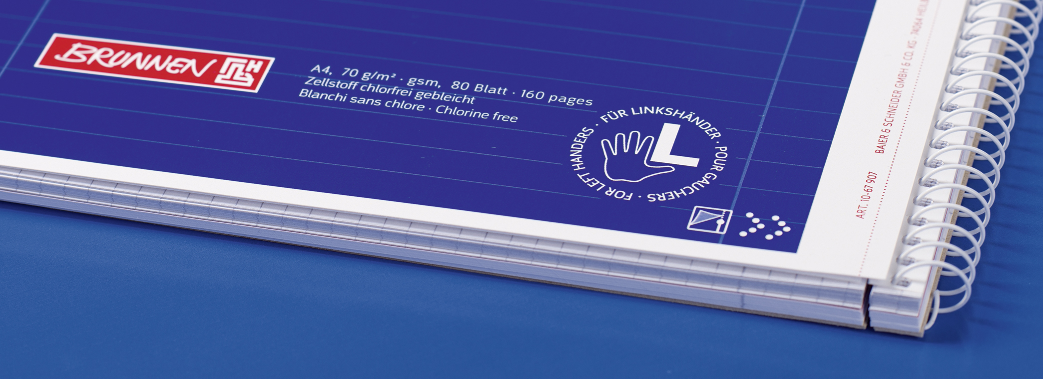 Brunnen Collegebl Links A4 80Blatt Lin27