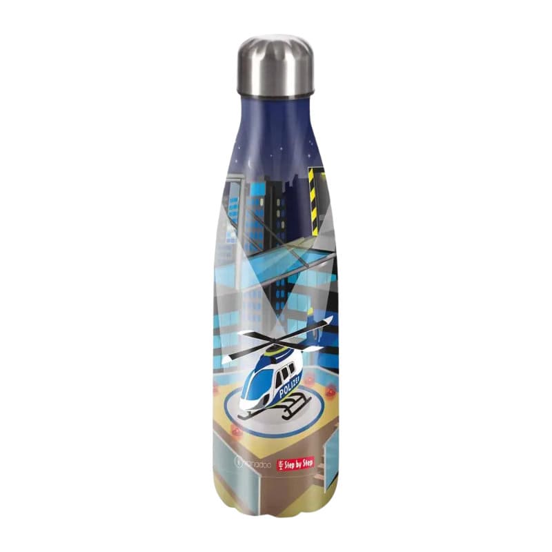Edelstahl-Trinkflasche Helicopter Sam | Step by Step