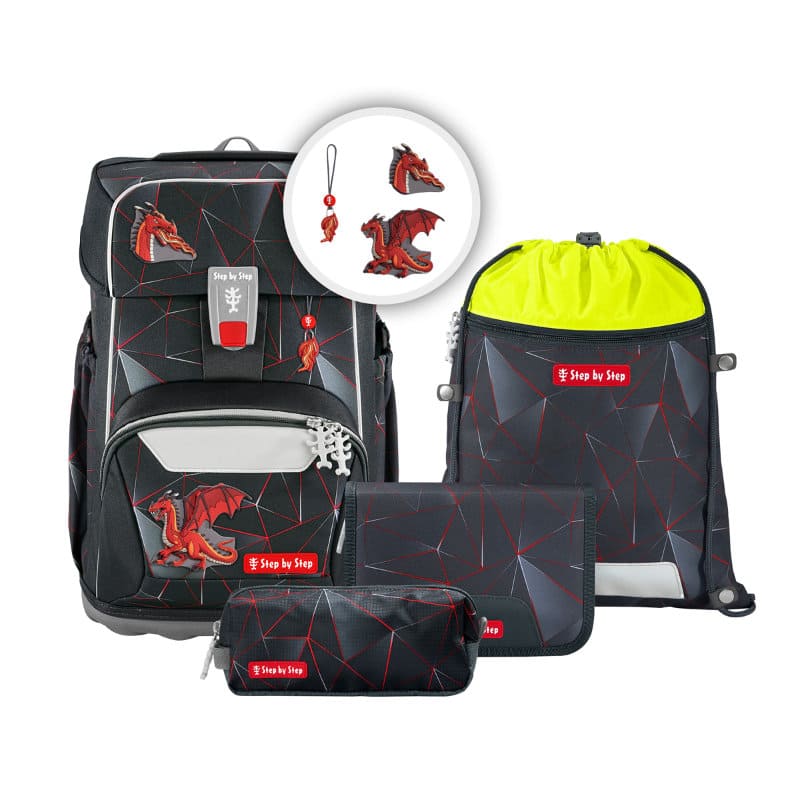  GIANT Dragon Drako Schulrucksack-Set 5-teilig | Step by Step