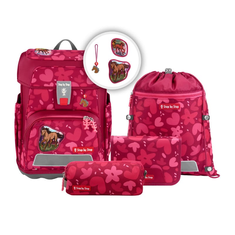 CLOUD Schulranzen-Set  5-tlg. Wild Horse Nora | Step by Step