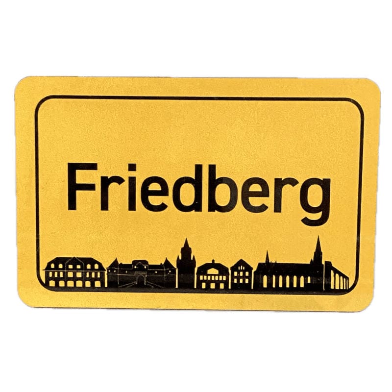 Friedberg ECO Magnet rechteckig Ortsschild Skyline